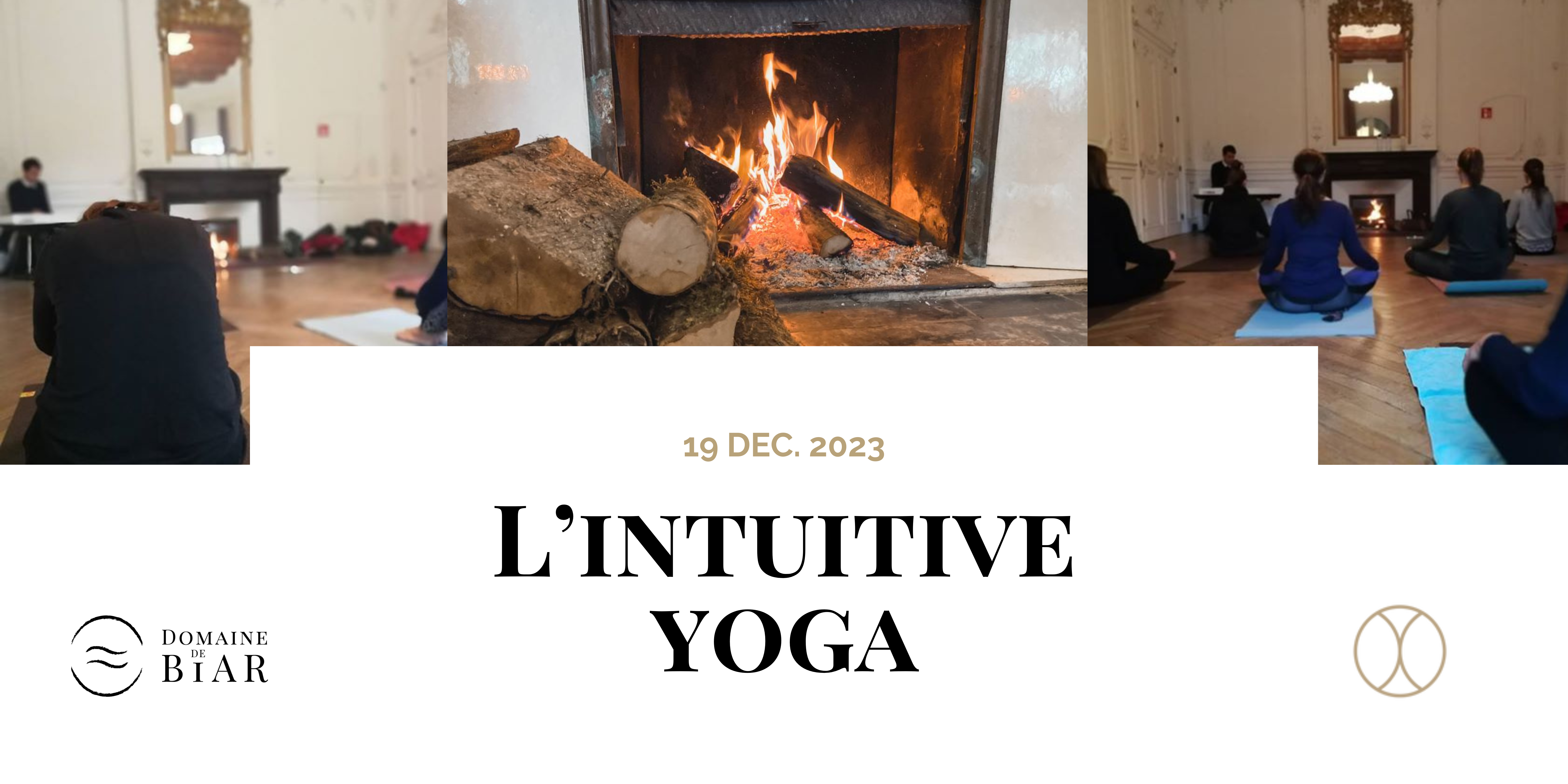 L’intuitive Yoga face à la cheminée